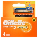 Gillette Lamette Rasoi Uomo Fusion5 Power per Rasoio a 5 Lame, Confezione da 4 Lamette Barba